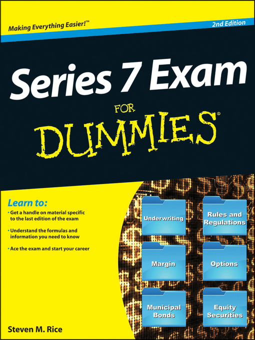 Title details for Series 7 Exam For Dummies by Steven M. Rice - Available